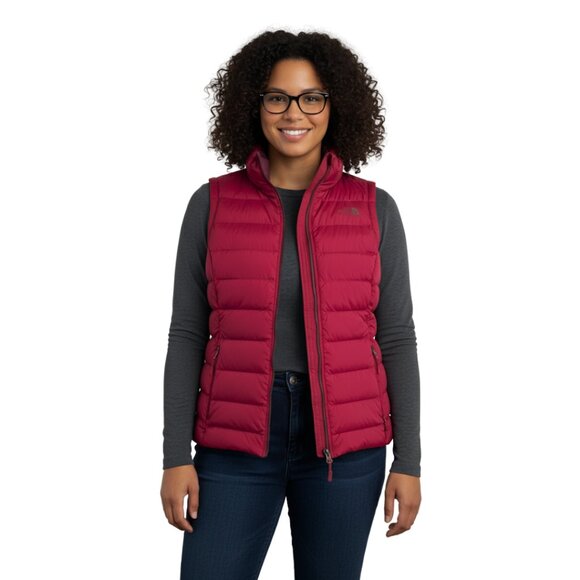 The North Face Goose Down Burgundy Puffer Vest XL - Stowable, EUC, 700 Fill - Picture 1 of 12
